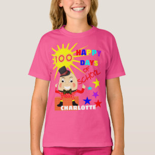 100 Tage Schulspass Humpty Dumpty Personalisiert T-Shirt