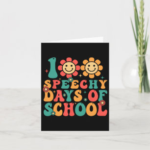 100 Tage Schulsprache Therapie Groovy Slp Lehre Karte