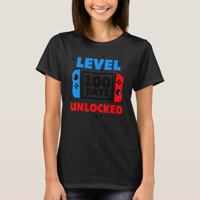 100 Tage Schulstufe 100 Tage freier Gamer G T-Shirt (Vorderseite)