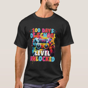 100 Tage Schulstufe Ungesperrter Gamer 100. Tag T-Shirt