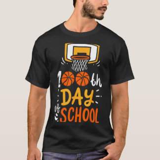 100 Tage Schultag Basketball T-Shirt