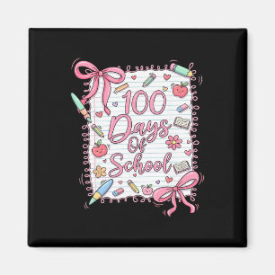 100 Tage Schultag Coquette Schleife für Mädchen 10 Magnet