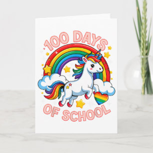 100 Tage Schultag Einhorn Mädchen Lehrer 100. Schu Karte