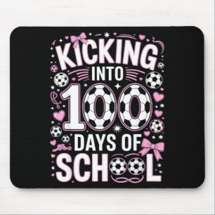 100 Tage Schultag Mädchen Fußball Coquette Schleif Mousepad