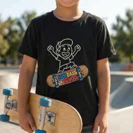 100 Tage Schultag Skateboarder Junge Skater T-Shirt