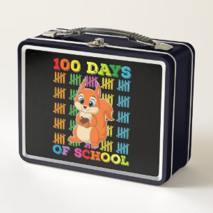 100 Tage Schultage Eichhörnchen Lehrer Metall Brotdose