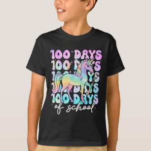 100 Tage Schultage Einhorn Mädchen 100. Schultag T-Shirt