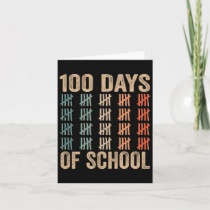 100 Tage Schulteam Süßes Niedliche Redewendungen Karte