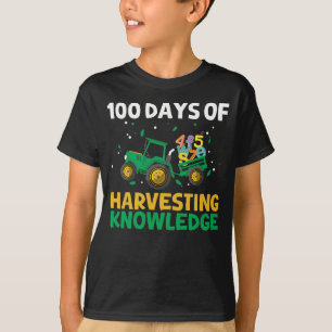 100 Tage Schultraktor Landwirtschaft 100 Tage Baue T-Shirt