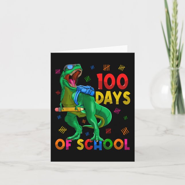 100 Tage Schultrex 100. Schultag 100 Da Karte (Vorderseite)