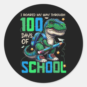 100 Tage Schultrex 100 Tage klüger 100 Tage Runder Aufkleber