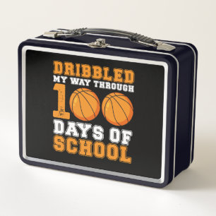 100 Tage Schulturnier im Basketball dribbelte ich  Metall Brotdose
