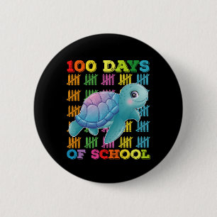 100 Tage Schulturtle Lehrer Schüler Button