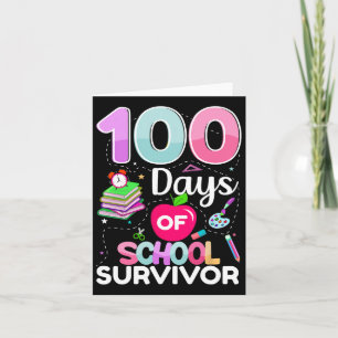 100 Tage Schulübergabe Lehrer Kinder 100 Tage Karte