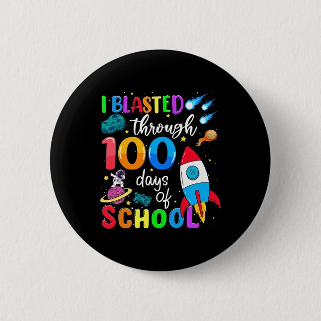 100 Tage Schulunterricht am 100. Tag Button (Vorderseite)