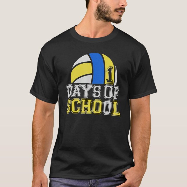 100 Tage Schulvolleyball-Sportlehrer glücklich T-Shirt (Vorderseite)