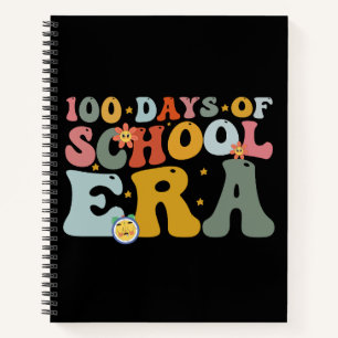 100 Tage Schulzeit Era Groovy Lehrer Kinder Notizbuch