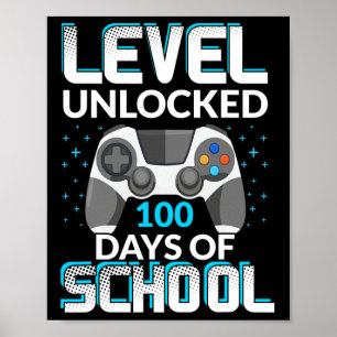 100 Tage Schulzeit - Freie Gamer Nerdy Team Poster