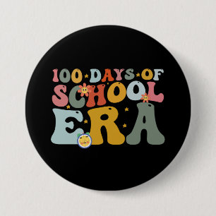 100 Tage Schulzeit Groovy Lehrer Kinder Button