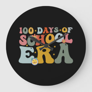 100 Tage Schulzeit Groovy Lehrer Kinder Große Wanduhr