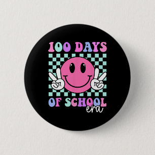 100 Tage Schulzeit Lächeln Lehrerin Jungen Mädchen Button