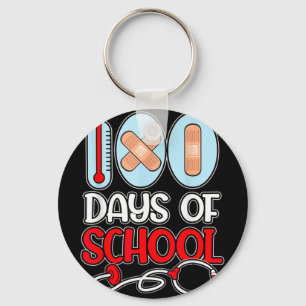 100 Tage Schulzeit Stethoscope Nurse Li Liebe Schlüsselanhänger
