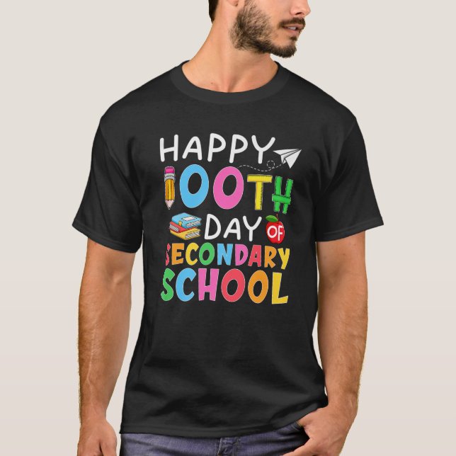 100 Tage Sekundarschullehrer T-Shirt (Vorderseite)