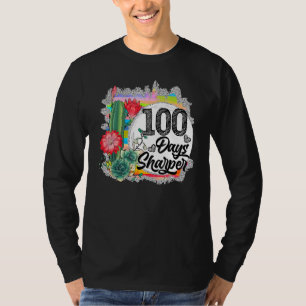 100 Tage Sharper Cactus Teacher Happy 100 day of T-Shirt