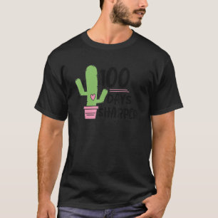 100 Tage Sharper Cactus Teachers Happy 100th Day O T-Shirt