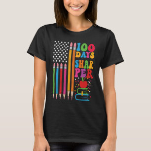 100 Tage Sharper Flag Lehrer Happy 100 Day of S T-Shirt