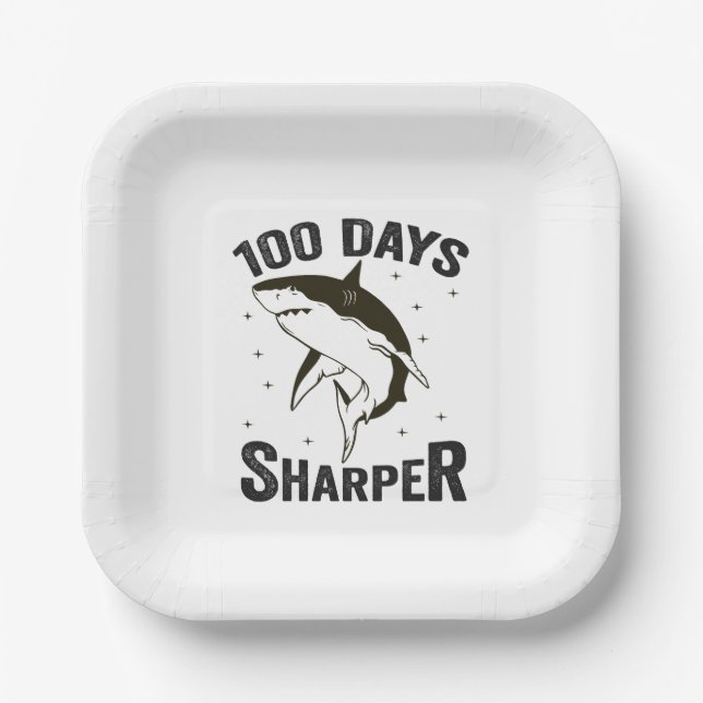 100 Tage Sharper Funny 100. Schullehrer Pappteller (Vorderseite)