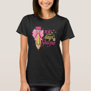 100 Tage Sharper Happy 100 Tage Schulstift B T-Shirt