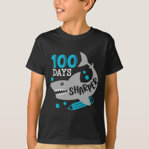 100 Tage Sharper Shark 100. Schultag für Junge T-Shirt