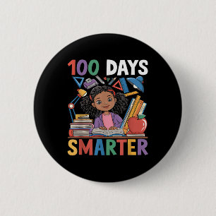 100 Tage Shirt Afro Girl Kinder 100 Tage Button