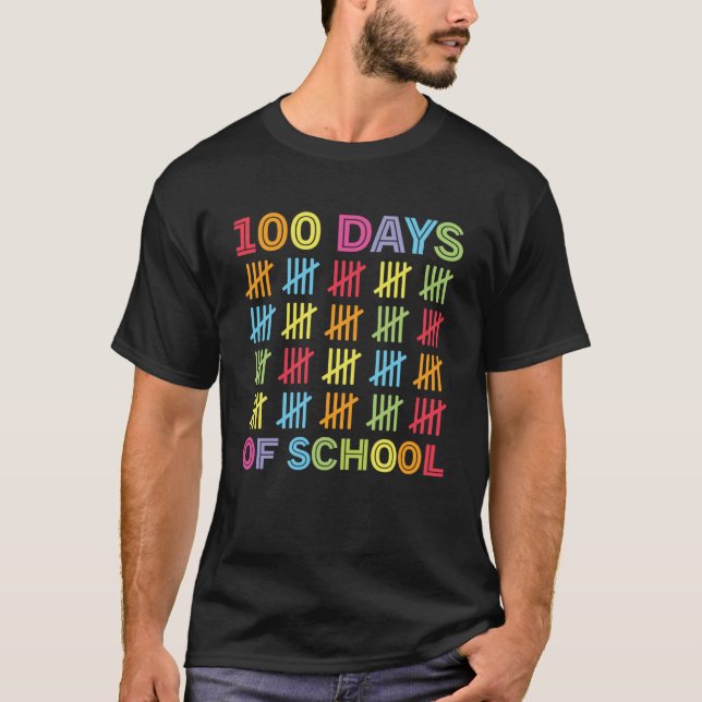 100 Tage Shirt Kinder 100. Schultag (Vorderseite)