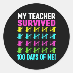 100 Tage Shirt Mädchen Kinder 100 Tage Runder Aufkleber