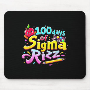 100 Tage Sigma Rizz 100. Tag der Schule Kinder Mousepad