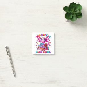 100 Tage sind Alotl Schule Axolotl Mädchen  Post-it Klebezettel