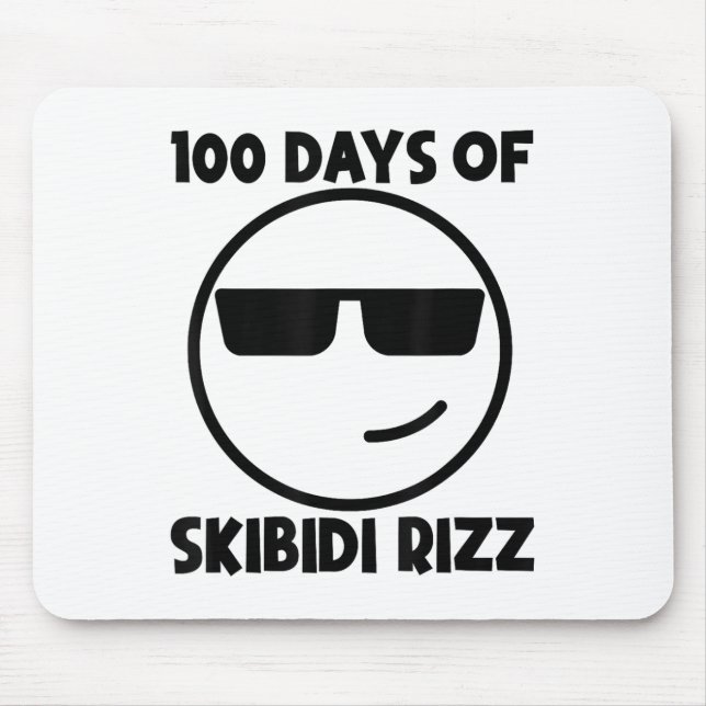 100 Tage Skibidi Rizz Cool 100 Tage Mousepad (Vorne)
