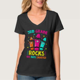 100 Tage Smarter 3. Klasse Crayons 3. Klasse Rock T-Shirt