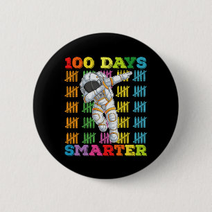 100 Tage smarter Astronaut 100. Schultag Button