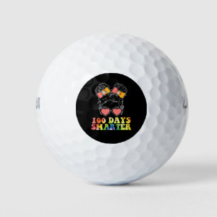 100 Tage Smarter Girls Messy Bun School Gefärbte K Golfball