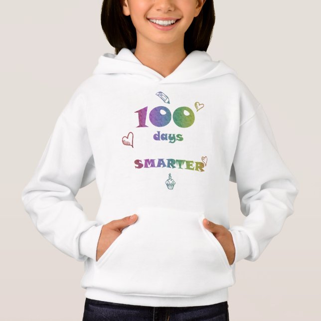 100 Tage Smarter Hoodie - Funny Teacher Sweatshirt (Vorderseite)