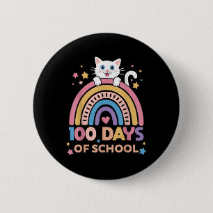 100 Tage Smarter Kids Girls Kitten Katze 100 Tage Button
