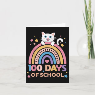 100 Tage Smarter Kids Girls Kitten Katze 100 Tage Karte