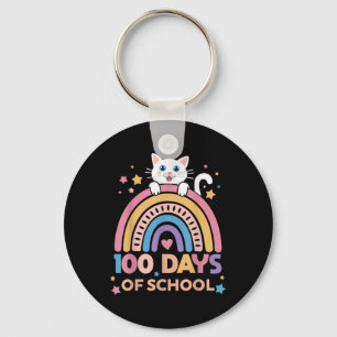 100 Tage Smarter Kids Girls Kitten Katze 100 Tage  Schlüsselanhänger