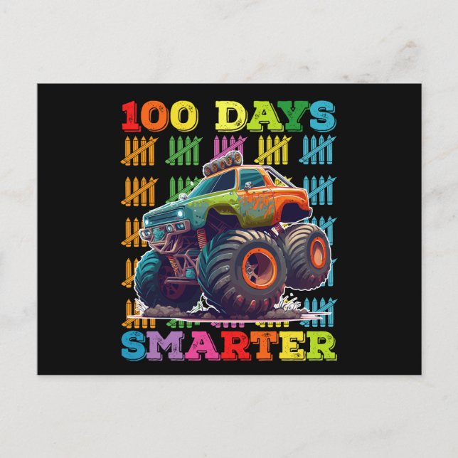 100 Tage Smarter Monster Truck 100. Tagesschule Postkarte (Vorderseite)