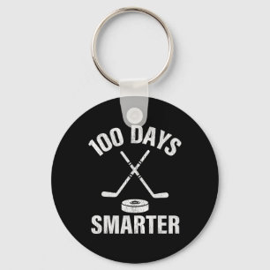 100 Tage Smarter School Hockey Sport Teacher Stude Schlüsselanhänger