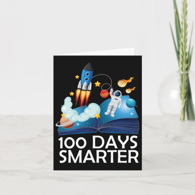100 Tage Smarter Space Astronaut 100. Tagesschule Karte (Vorderseite)