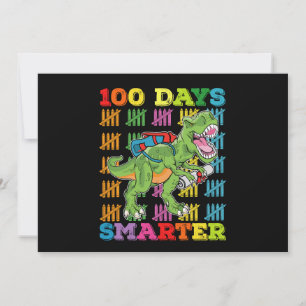 100 Tage Smarter T Rex Dinosaurier 100. Tagesschul Einladung